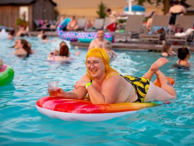 Plus size woman in the pool - Anat Geiger’s blog about body image